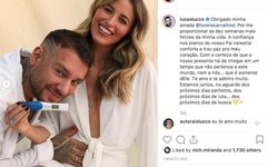 Postagem do cantor Lucas Lucco no Instagram com a noiva Lorena 