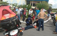 SAMU presta socorro à vítima de acidente em Arapiraca