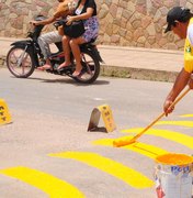 SMTT Arapiraca retoma serviços de pintura de sinalização horizontal