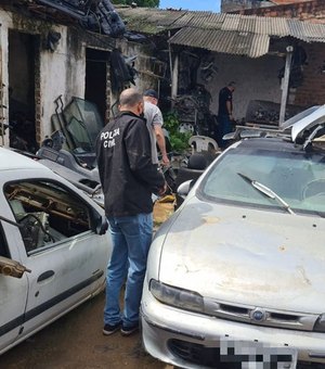 Operação da polícia fecha desmanche de carros em Maceió