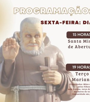 Santas Missões de Frei Damião: programação contará com missas, procissão e show de Hugo Santos