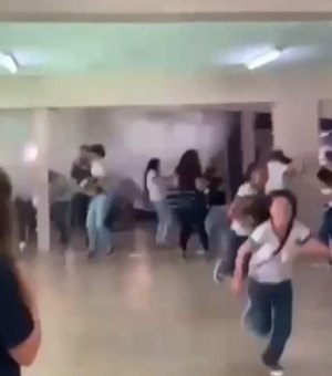 [VÍDEO] Trote em colégio particular acaba em confusão na Jatiúca