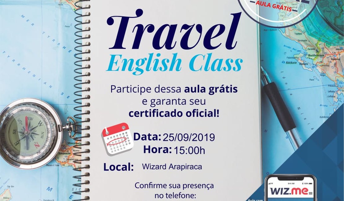 Wizard Arapiraca oferece aula grátis de Inglês