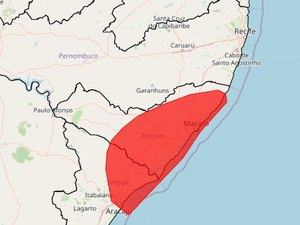 Perigo: Inmet intensifica alerta de chuvas para Maceió e outras 75 cidades