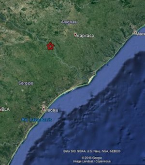 Tremor de magnitude 2,6 é sentido em Sergipe e em Alagoas