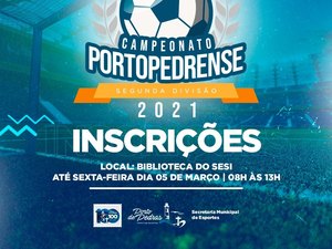 Prefeitura de Porto de Pedras abre inscrições para campeonato de futebol