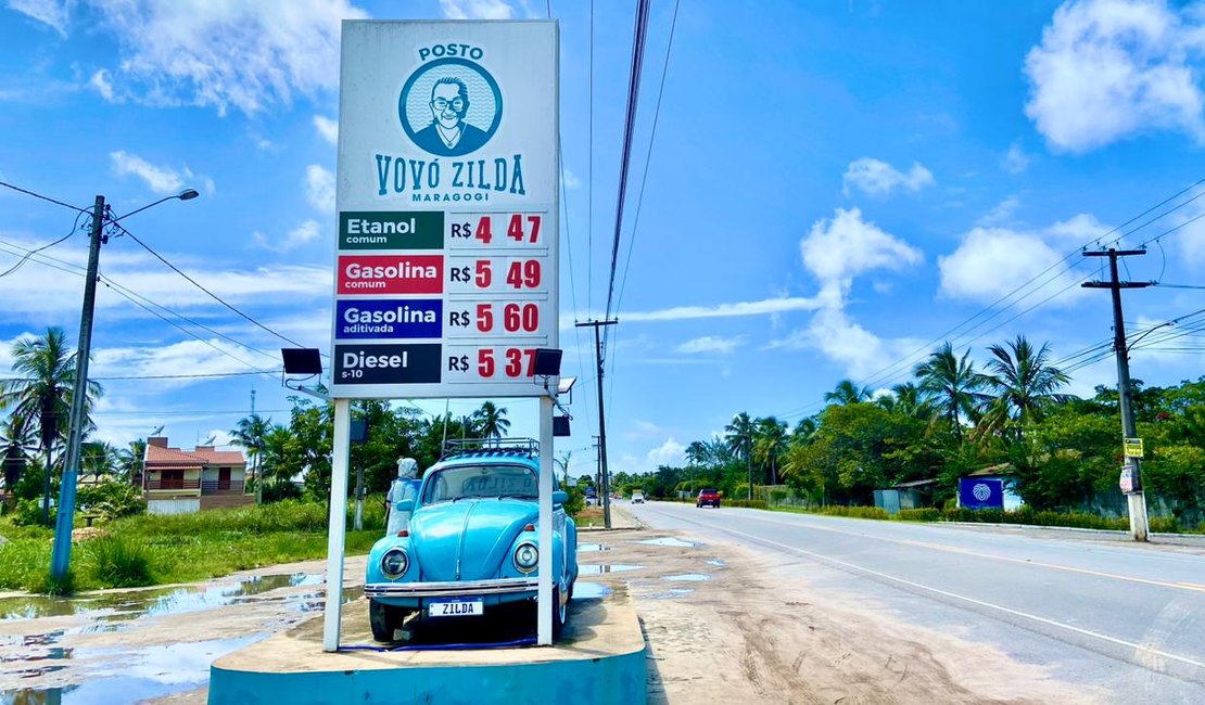 Preço mínimo da gasolina cai para R$ 5,49 em Maragogi