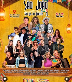 Prefeitura de São Luís do Quitunde anuncia atrações das Festas Juninas