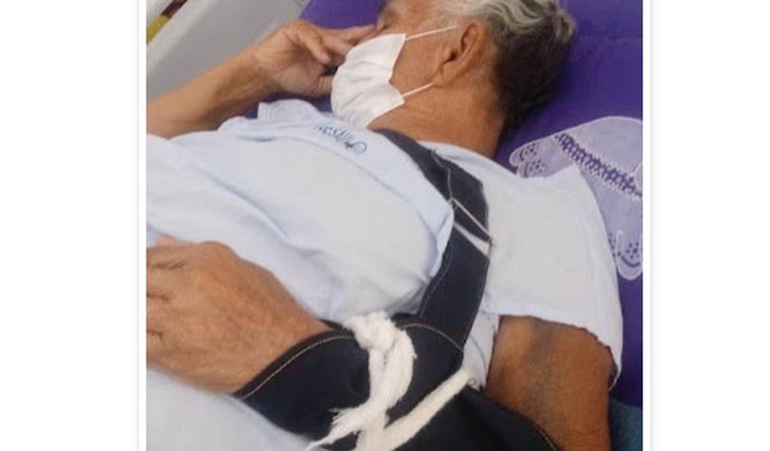 Idosa internada há 11 dias no HRAS em Delmiro Gouveia com fratura no braço aguarda transferência para cirurgia