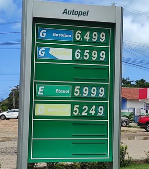 Preço da gasolina comum sobe para R$ 6,49 em Maragogi