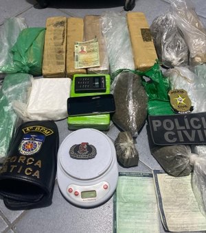 Polícia apreende mais de 10 quilos de drogas em imóvel na parte alta de Maceió 