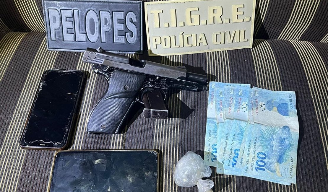 Operação integrada prende quatro pessoas e apreende armas e drogas em Palmeira dos Índios