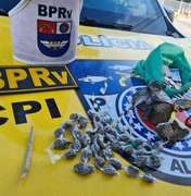 Polícia Rodoviária apreende 200 gramas de maconha em União dos Palmares