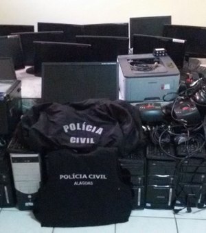 Polícia Civil recupera computadores em Craíbas