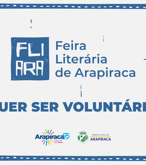 Feira Literária de Arapiraca abre inscrições para voluntários