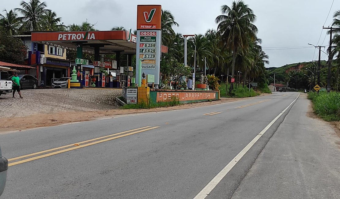 Preço da gasolina em Japaratinga supera de Maragogi e Porto Calvo