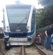 VLT colide contra boi e vagão descarrila em trecho da linha férrea em Satuba