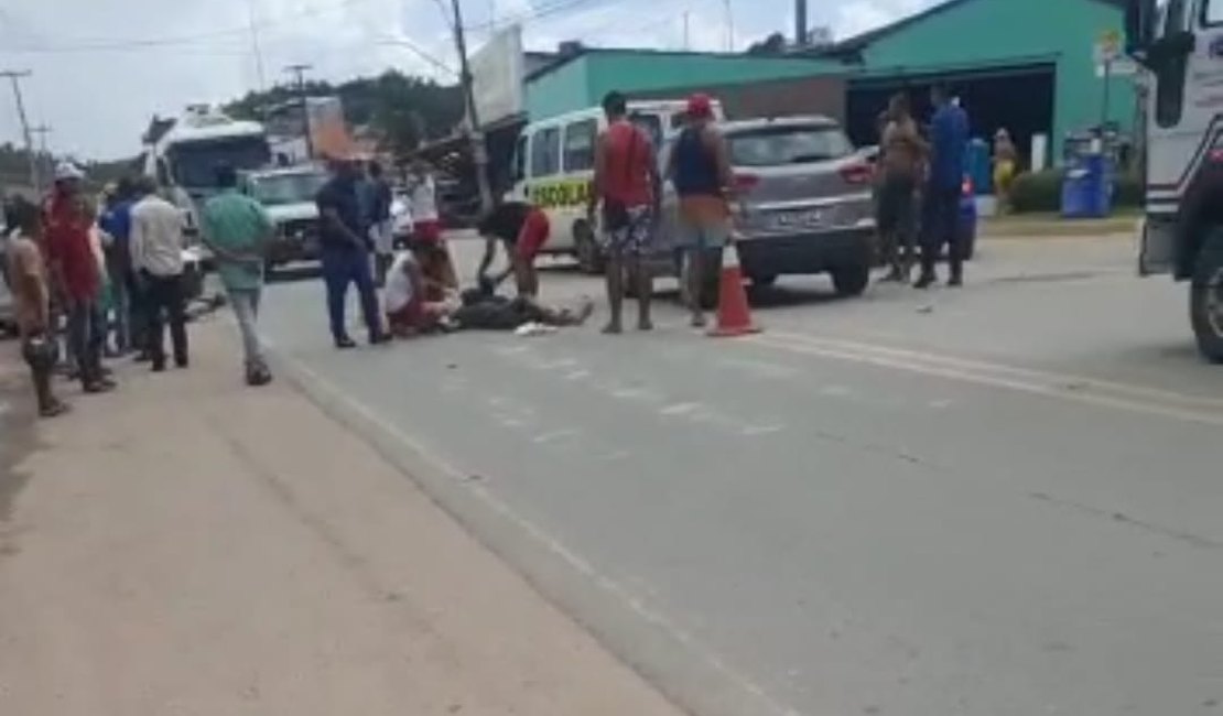 Colisão entre carro e moto deixa ferido em Maragogi