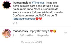 Mensagem de Mariah Carey para Ivete Sangalo