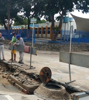 Chuvas causam estragos em ruas com obras de saneamento em Arapiraca