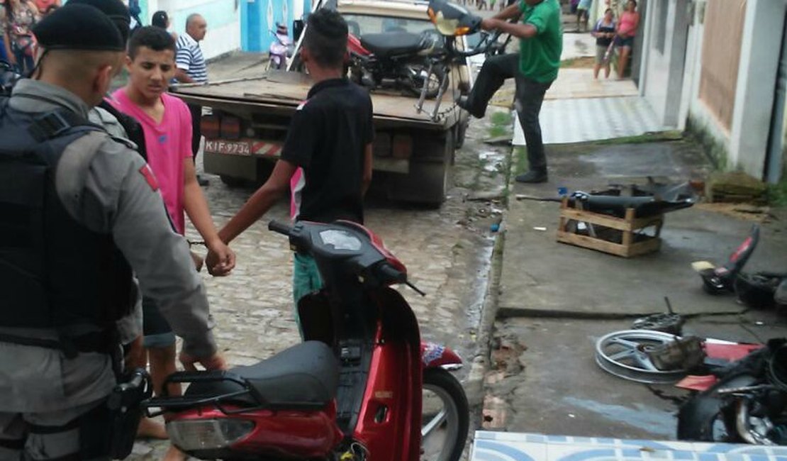 Polícia acaba com desmanche de motos em Arapiraca