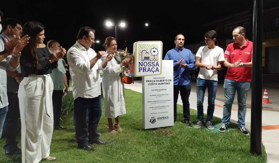 [Vídeo] Prefeito Luciano Barbosa inaugura Praça Gilberto da Costa no Arnon de Mello
