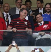 Em Brasília, Bolsonaro e Sergio Moro assistem jogo do CSA contra o flamengo 