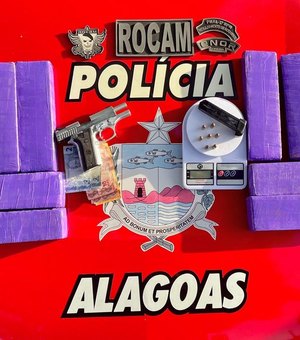 Traficante de Arapiraca é preso com 10 tabletes de maconha em Girau do Ponciano