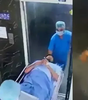 Vídeo: Elevador 'engole' maca e paciente é derrubado de cabeça para baixo