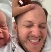 Vídeo: pai viraliza na web ao imitar caretas da filha recém-nascida