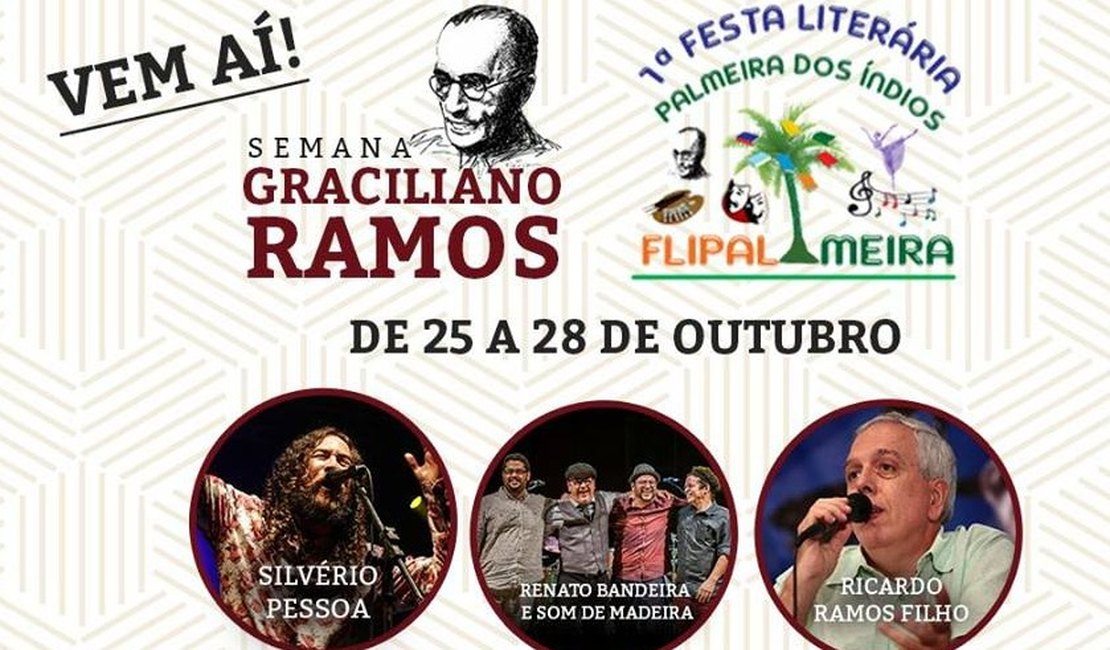 Semana Graciliano Ramos e I FliPalmeira começam nesta quarta (25) 