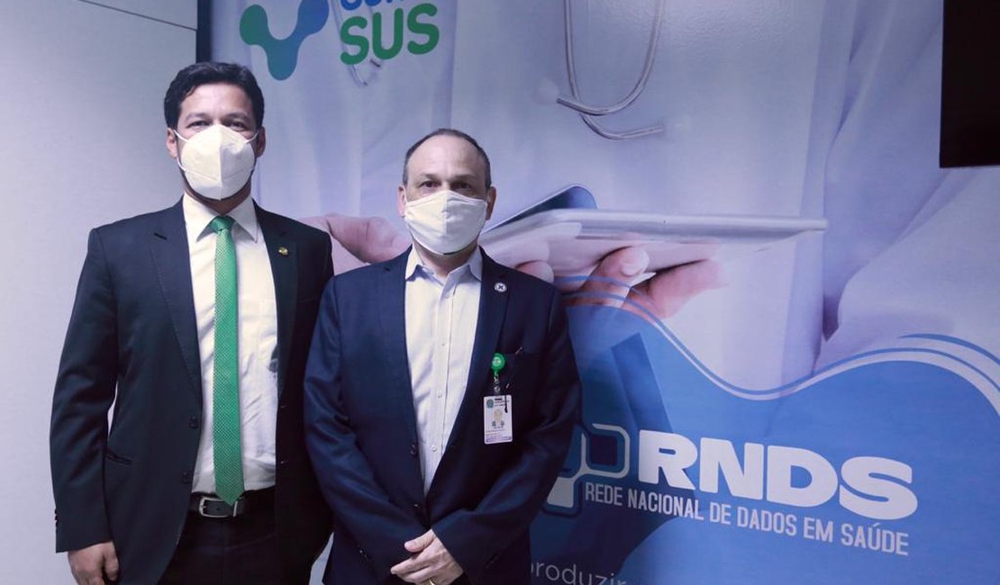 Rodrigo Cunha vai ao Ministério da Saúde tratar da implantação do prontuário eletrônico em Alagoas