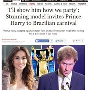 Jornal inglês repercute conversa de Sabrina com príncipe Harry