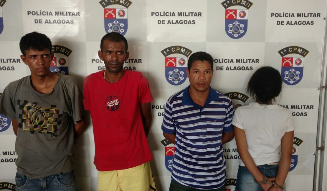 Polícia recupera produtos de roubo e prende quatro acusados no interior de AL