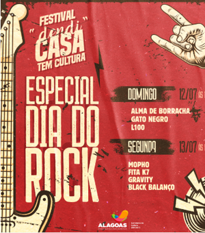 Festival Dendi Casa Tem Cultura recebe programação do II Festival Alagoano de Rock
