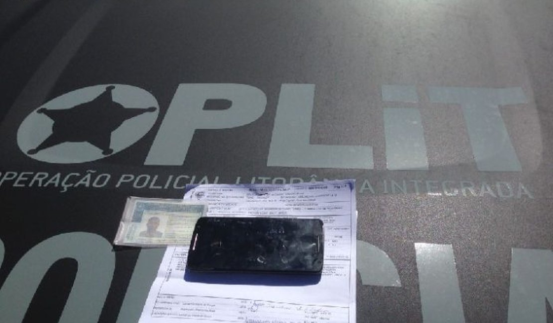 Polícia prende suspeito e recupera celular roubado na parte baixa da capital