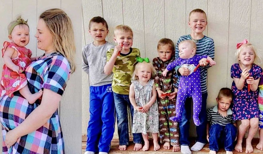 Mãe tem 10 filhos menores de 10 anos: “estou sempre grávida!”