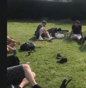 Enfermeira confronta jovens que se reuniam em parque durante quarentena