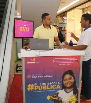 Pré-matrícula para novatos da rede estadual pode ser feita nos shoppings Maceió e Pátio