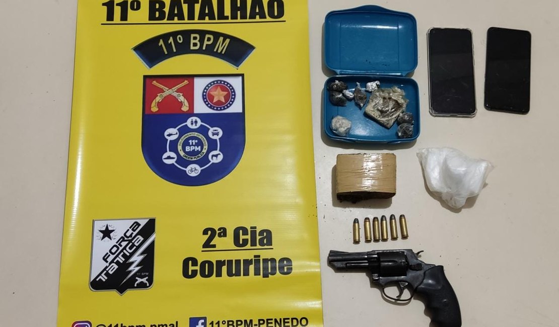 Após denúncia de tráfico polícia detém quatro homens com maconha e crack, em Coruripe