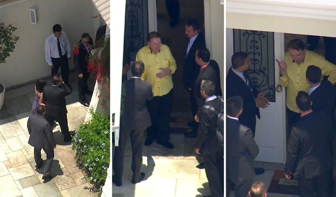 Jair Bolsonaro vai a casa de Silvio Santos