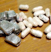 Maconha e cocaína são encontradas dentro de residência no Barro Duro
