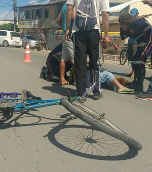 Ciclista é atropelado por caminhão em via pública de Arapiraca