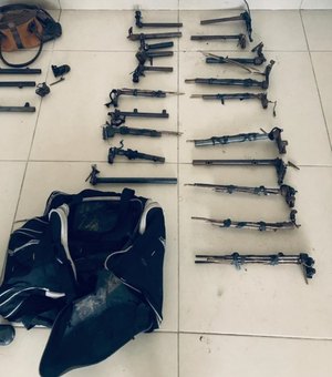 PM apreende 23 armas de fabricação artesanal no Terminal Rodoviário de Murici