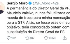 Moro usou as redes sociais para rebater Bolsonaro