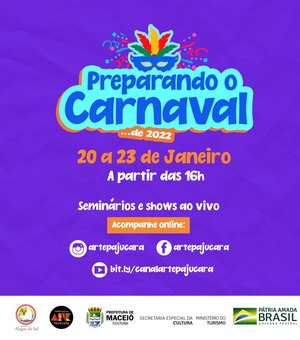 Seminário e shows ao vivo preparam Maceió para o carnaval de 2022