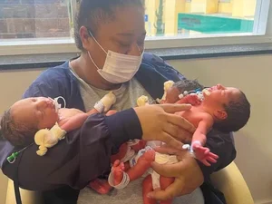 Mulher tem cinco filhos em intervalo de 10 meses em Santa Catarina