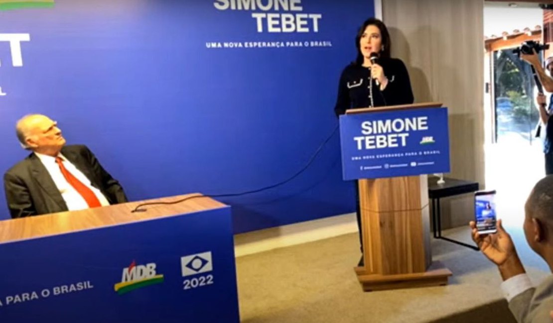 Sem vice definido, MDB confirma Tebet na corrida presidencial, sem votos em Alagoas