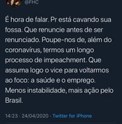 FHC pede que Bolsonaro renuncie: 'Poupe-nos de um processo de impeachment'