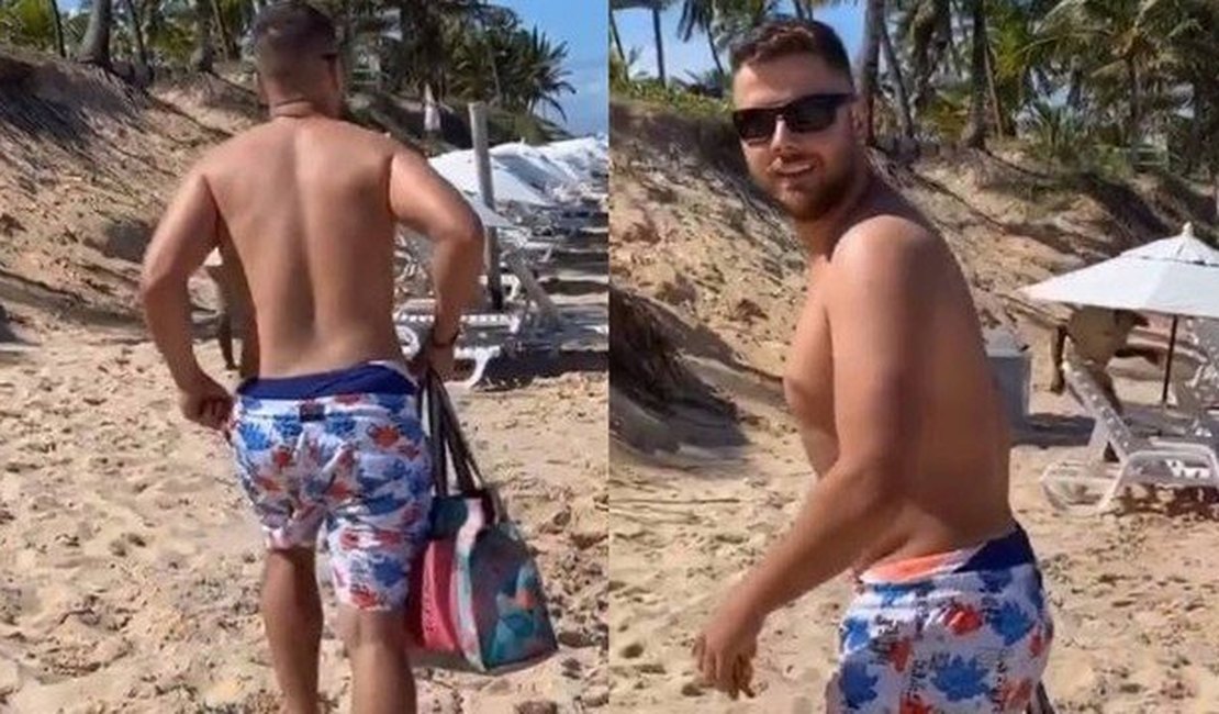 Zé Neto, da dupla com Cristiano, revela 'segredo' em fotos de sunga que viralizou